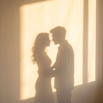 Couple shadow background