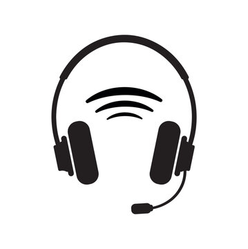 headphone icon on white background