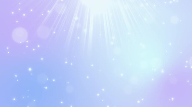 美しいラベンダーパープルの海中に差し込む光とキラキラの動画素材 / Beautiful lavender purple underwater light rays and fluffy floating bubbles loop video