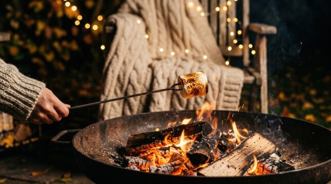 Cozy Autumn Campfire Evening
