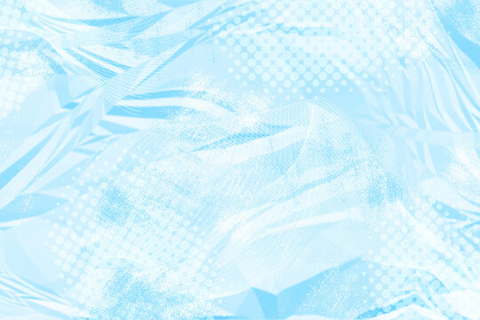Aesthetic blue background with paper texture and halftone