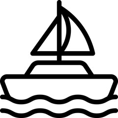 Sailboat Icon - Vector Graphic Design © Despixel