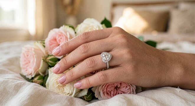 wedding rings on hands
