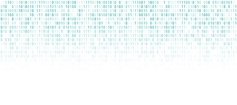 Digital binary code pattern with zeros and ones, a technological matrix background for data, programming
