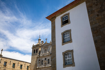 Obraz premium Cathedral Square in the historic centre of the city of Viseu, Portugal 