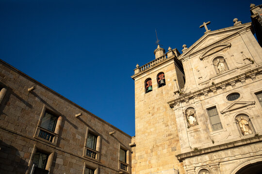Cathedral Square in the historic centre of the city of Viseu, Portugal 