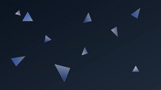 Low Poly Triangle Background with Floating Geometric Shapes Animation Loop