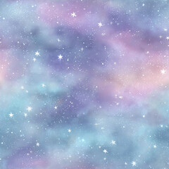 Fototapeta premium Soft pastel galaxy background with scattered white stars creating dreamy celestial pattern