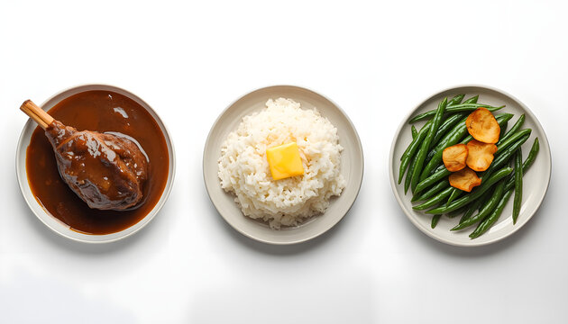 Japanese bento box meal with rice, meat, and vegetables. Healthy lunch set featuring balanced nutrition and colorful ingredients.