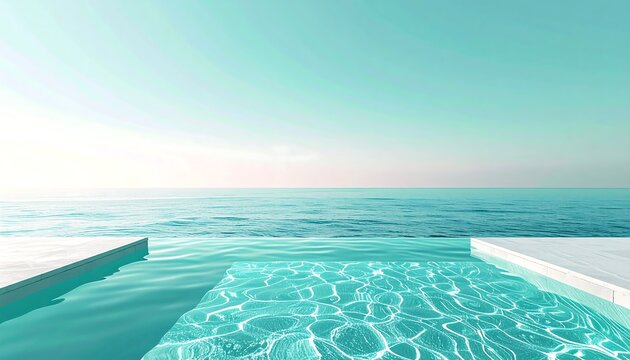 Luxury Infinity Pool Overlooking a Serene Ocean Horizon at Resort
