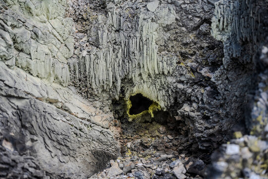 Sulfur deposits and rock formations in Subang