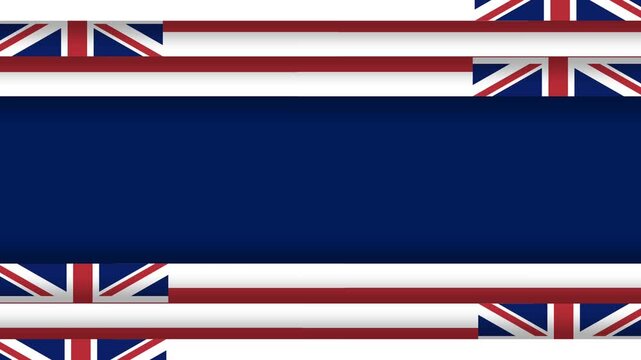Hawaii Statehood Day Celebration Background with Hawaii State Flags Frame.