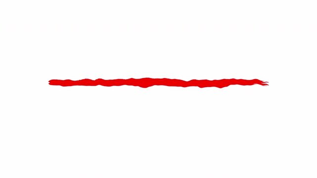  underline red scribble animation 4k in white background
