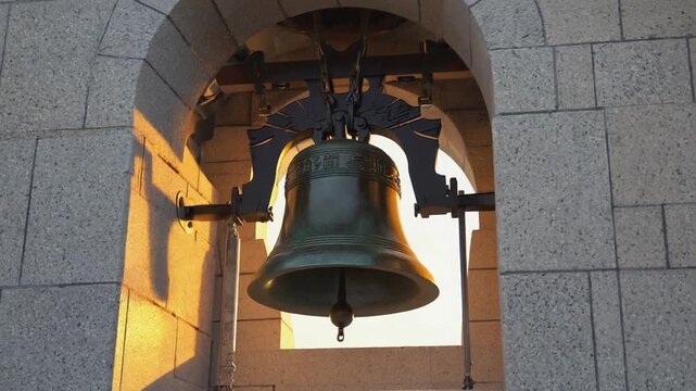 Bell in a bell tower.