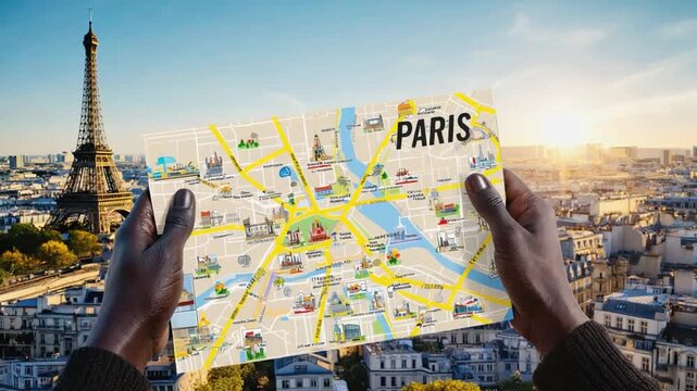 Tourist map of Paris.