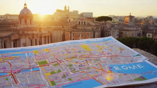 Tourist map of Rome.