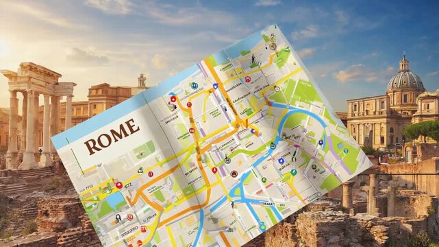 Tourist map of Rome.