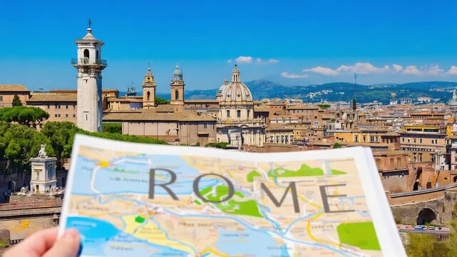 Tourist map of Rome.
