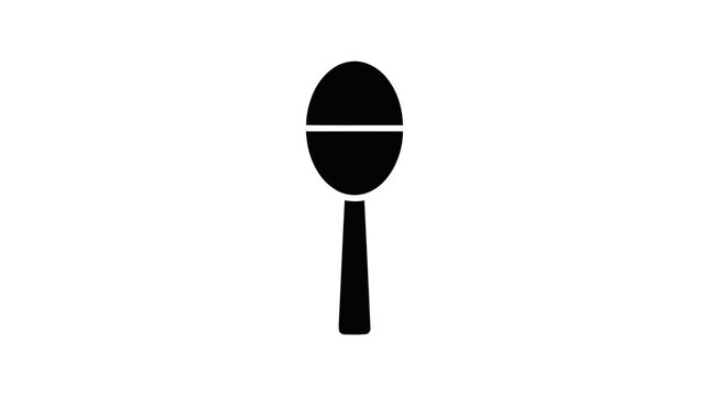 Vector illustration of maraca icon, percussion instrument symbol on a transparent background
