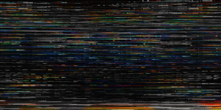 Abstract Glitched Background with Vibrant Neon Vertical Noise and Data Error Effect