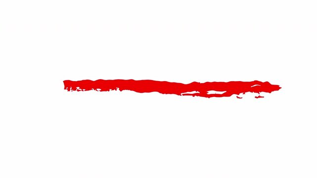 red scribble animation highlight element in white background 4k