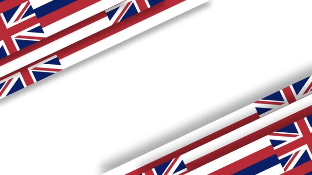 Hawaii Statehood Day Flag Frame Background for National Holiday Celebration.