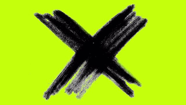 Self-drawing pencil stroke on green screen. Stock video from X in 4K with alpha channel.