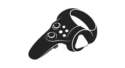 Virtual reality controller with tracking ring black and white silhouette gaming gamepad handheld device digital entertainment technology © lors of design