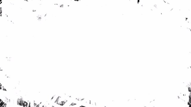 Video transition with writing characters with white chalk on a black screen. Art filling with pencils in 4K to change frames.