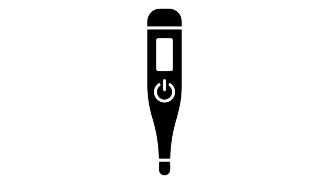 Vector illustration of digital thermometer icon on a transparent background