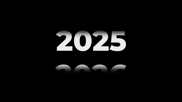 Fast Forward 23 Year Counter Animation 2003 to 2026. Rolling number timeline with motion blur. White text on black background for history, documentary, and time transitions.