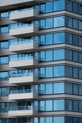 Fototapeta premium Fragment of Modern High Rise Residential Building