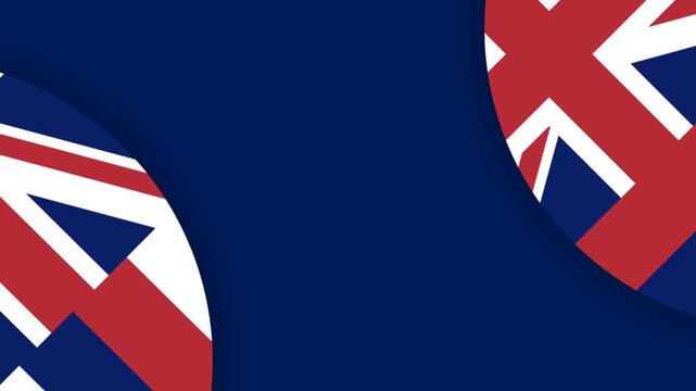 Hawaii Statehood Day Motion Graphic Background Featuring Stylized Flag Design.