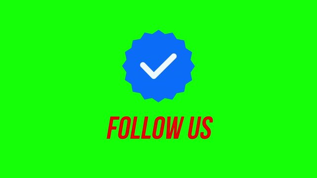 Follow Us Animated Social Media Green Screen Overlay