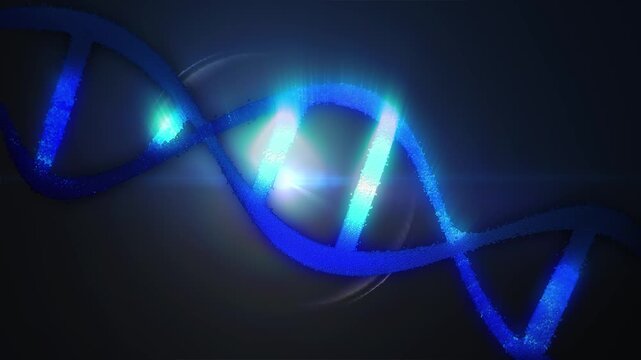 The DNA chain rotates in a helix.This video make a perfect concept for human DNA, microbiology, RNA protein, pharmaceutical health, genetics, stem cell research, healthcare, or the human genome.
