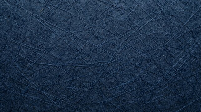 Dark blue textured surface with crisscrossing threads