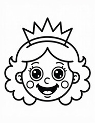 Fototapeta premium Funny Faces Coloring Book