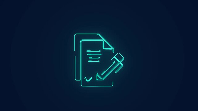 digital signature electronic document signing secure contract authentication animation