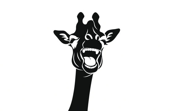 Giraffe laughing 