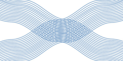 dotted wave line pattern light blue halftone undulate net © Aldi mustofa