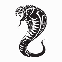 Vicious Cobra Serpent Mascot Logo Design On White Background
