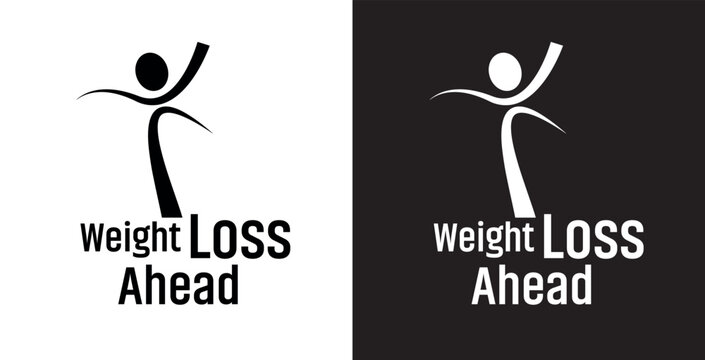 weight loss ahead sign vector