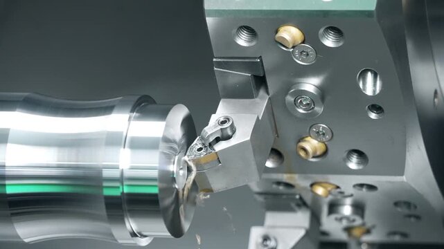 CNC Milling Machine Grinding Mold Parts in Workshop 4K