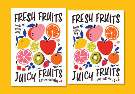 Fresh Fruits Poster Layout