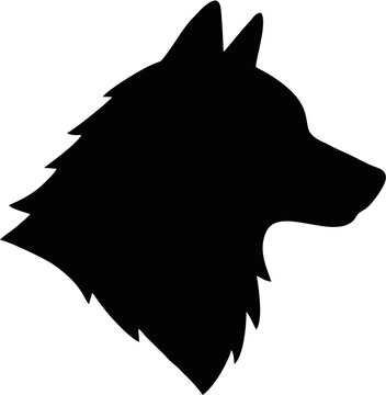Wolf Head Silhouette Vector I...