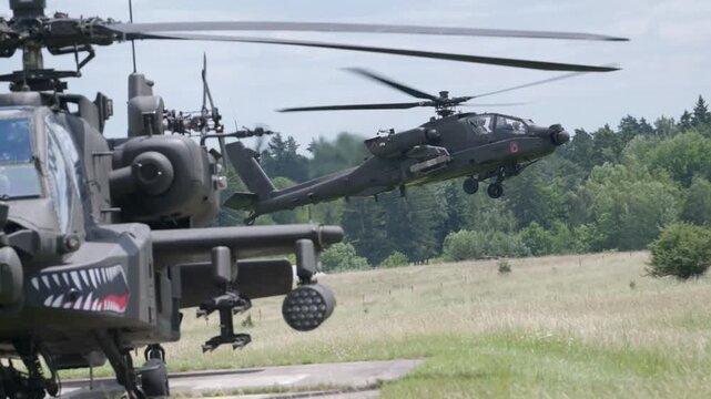 Modern Attack Helicopters in Low Altitude Formation