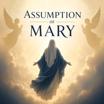 Assumption of mary ascending to heaven