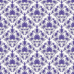 Fototapeta premium Geometric Floral Mosaic Seamless Pattern Background