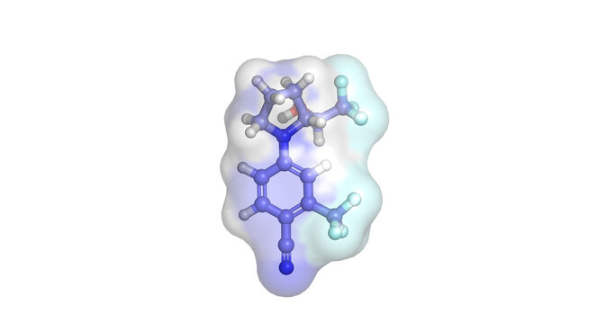Vk-5211/ Ligandrol, investigational selective androgen receptor modulator (SARM) for muscle wasting/osteoporosis, 3D molecule 4K
