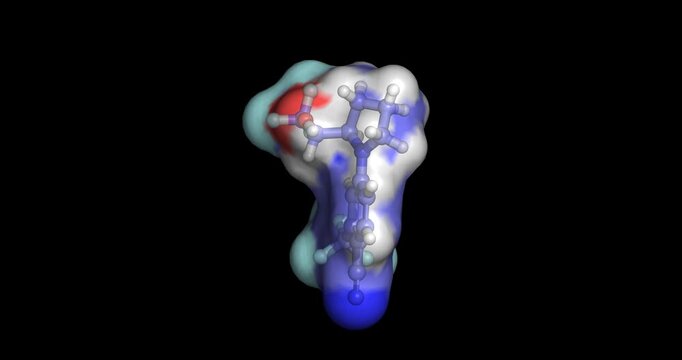 

Vk-5211/ Ligandrol, investigational selective androgen receptor modulator (SARM) for muscle wasting/osteoporosis, 3D molecule 4K spinning


